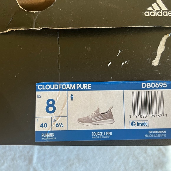 NEW Women's Adidas Cloudfoam Pure-Size 8 Running Athletic Shoes New in box - Picture 7 of 12